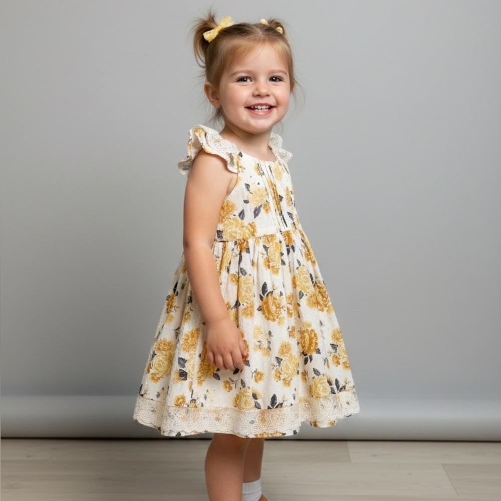 Tahari Toddler Floral Lace Dress | Girls Size 4T